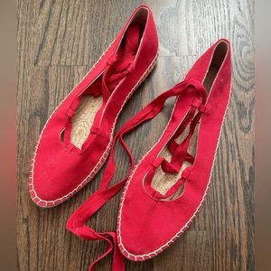 Jcrew Red espadrille sandals